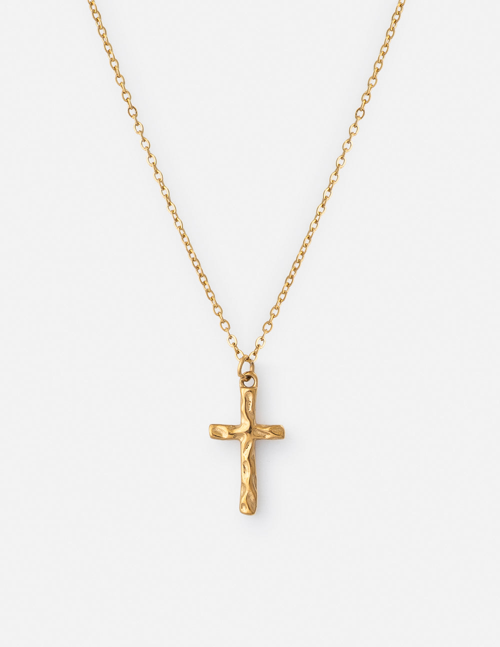 Textured Cross Necklace – Christian Necklace
