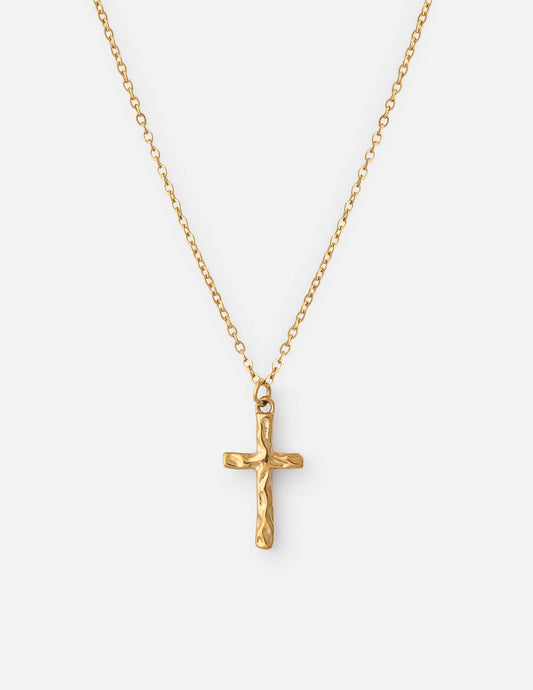 Textured Cross Necklace – Christian Necklace