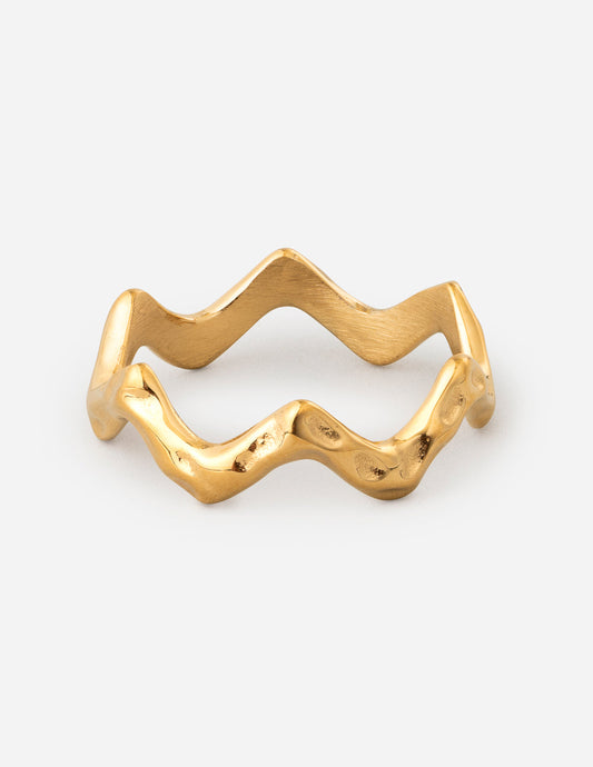 Textured Wavy Ring – Christian Ring