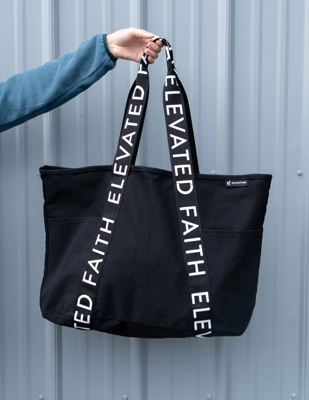 The Large Everyday Black Tote – Christian Tote Bag