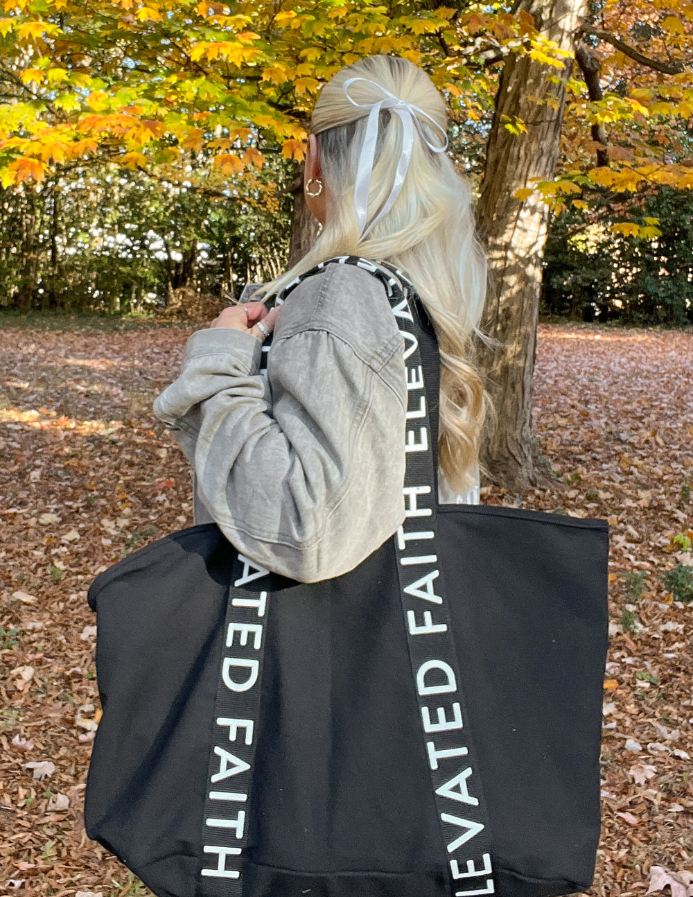 The Large Everyday Black Tote – Christian Tote Bag
