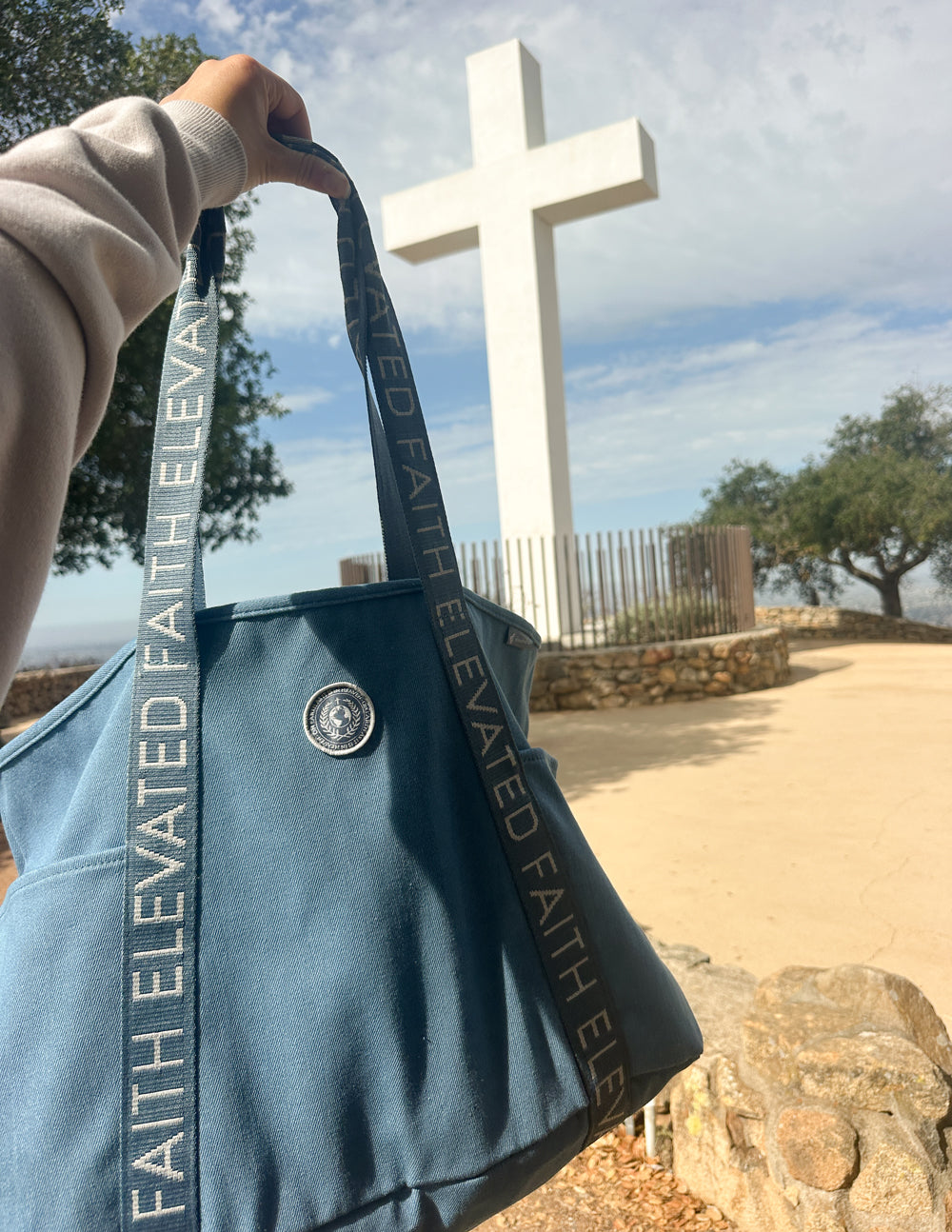 The Large Everyday Denim Tote Patch Kit – Christian Tote Bag