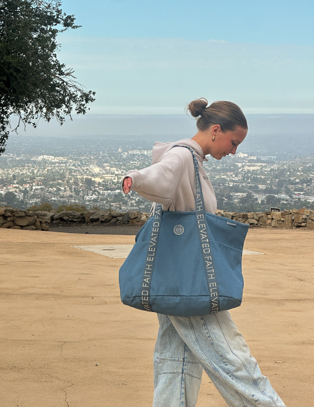 The Large Everyday Denim Tote Patch Kit – Christian Tote Bag