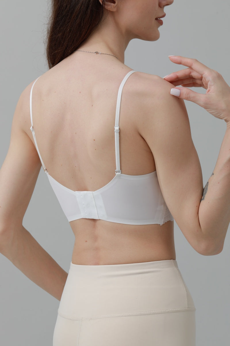 CloudSoft Wireless Bra – Lace Detail & Invisible Fit 🌸☁️ Leto Collection