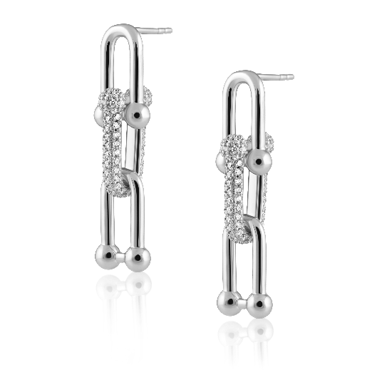 U Link Pave Drop Earring — Soul Flow Apparel