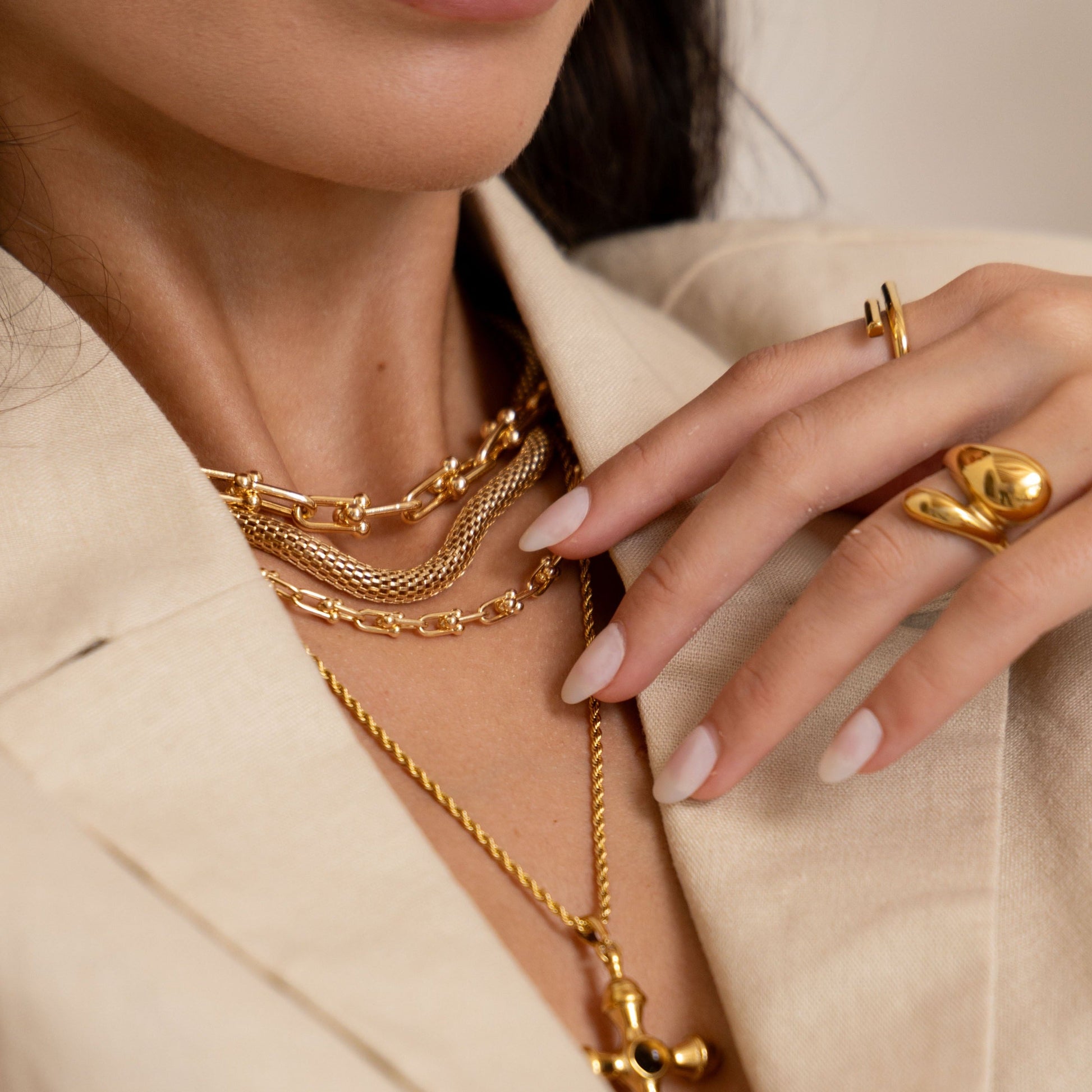 Emory Ring in sand ra ophelia — Soul Flow Apparel