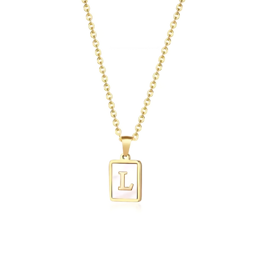 Mother of Pearl Initial Cards in design — Soul Flow Apparel