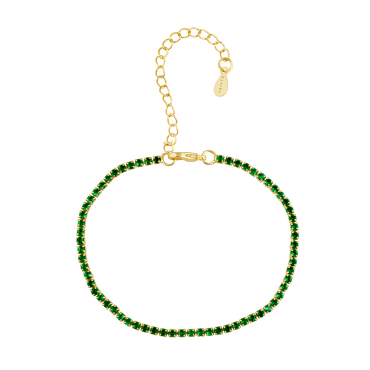 Chloe Tennis Bracelet Emerald — Soul Flow Apparel