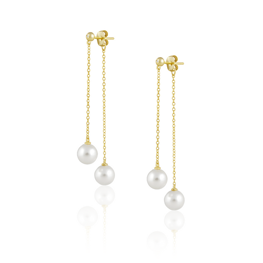 Xana Double Pearl Dangle — Soul Flow Apparel