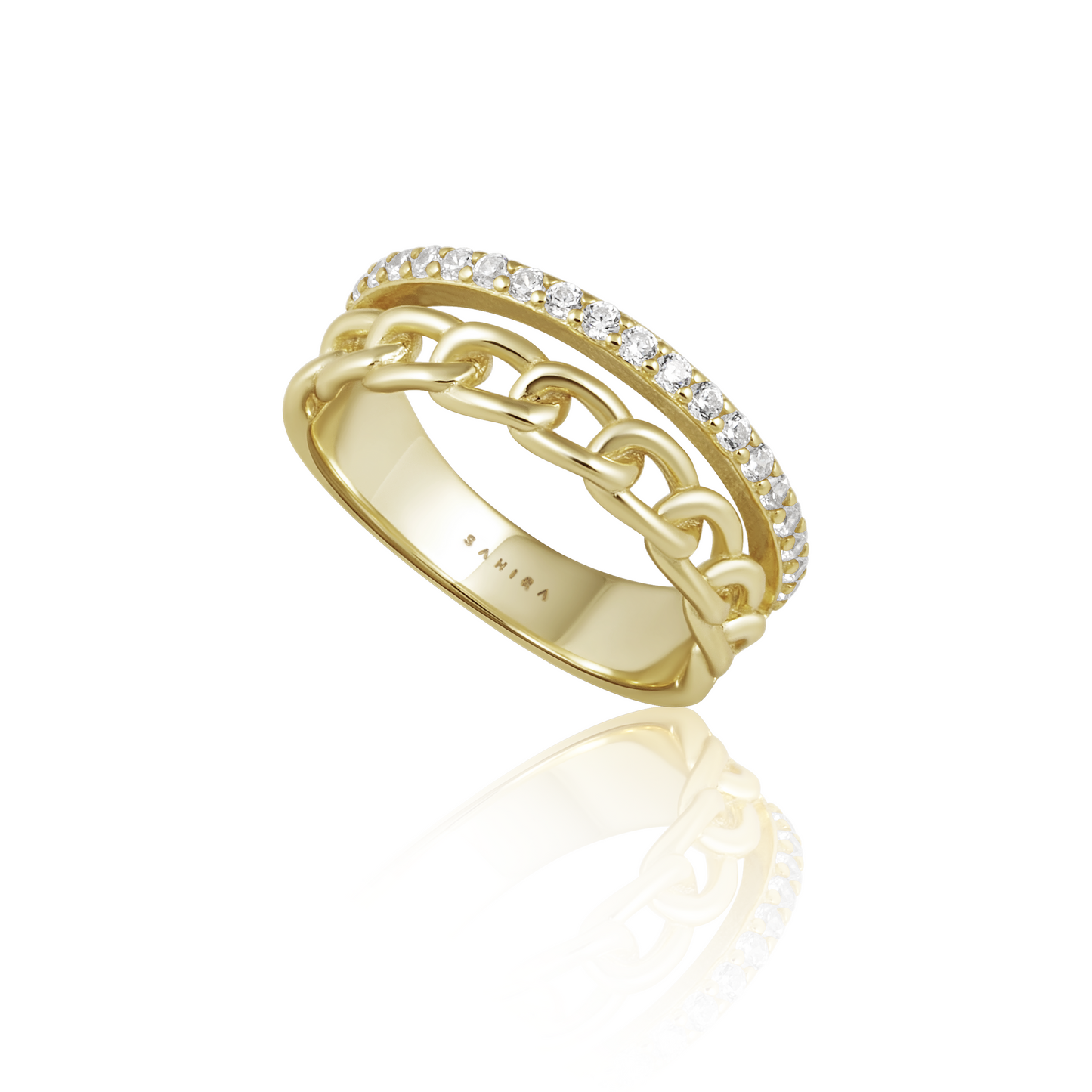 Jolene Cz Chain Ring — Soul Flow Apparel