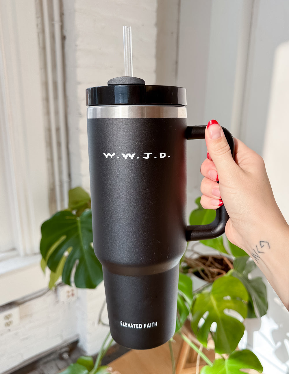 WWJD 40 oz Tumbler – Christian Tumbler