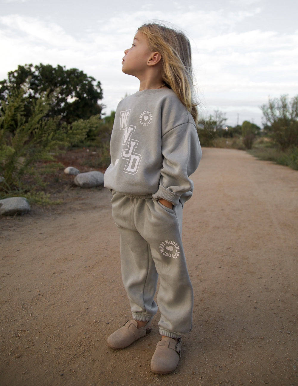 WWJD Varsity Kids Crewneck – Christian Kids Crewneck