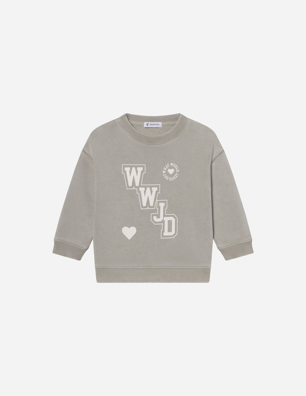 WWJD Varsity Kids Crewneck – Christian Kids Crewneck