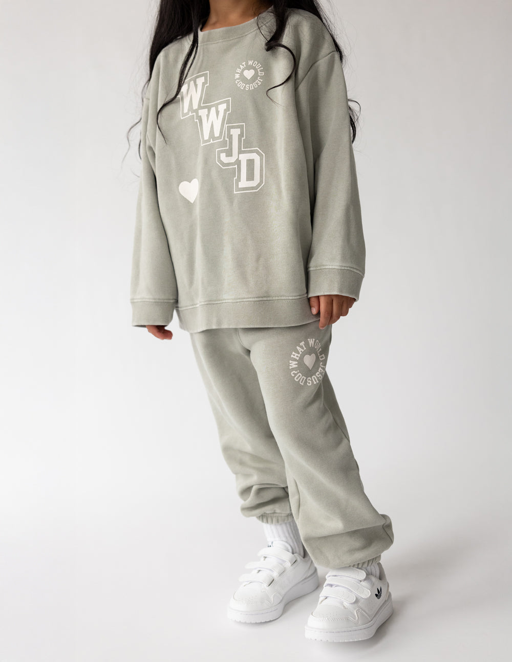 WWJD Varsity Kids Crewneck – Christian Kids Crewneck