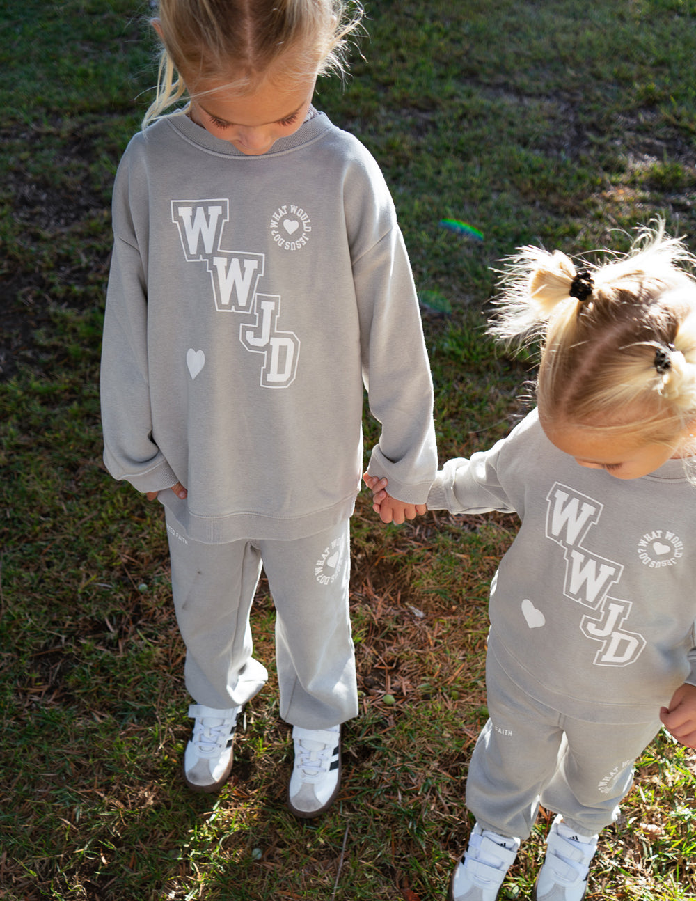 WWJD Varsity Kids Crewneck – Christian Kids Crewneck