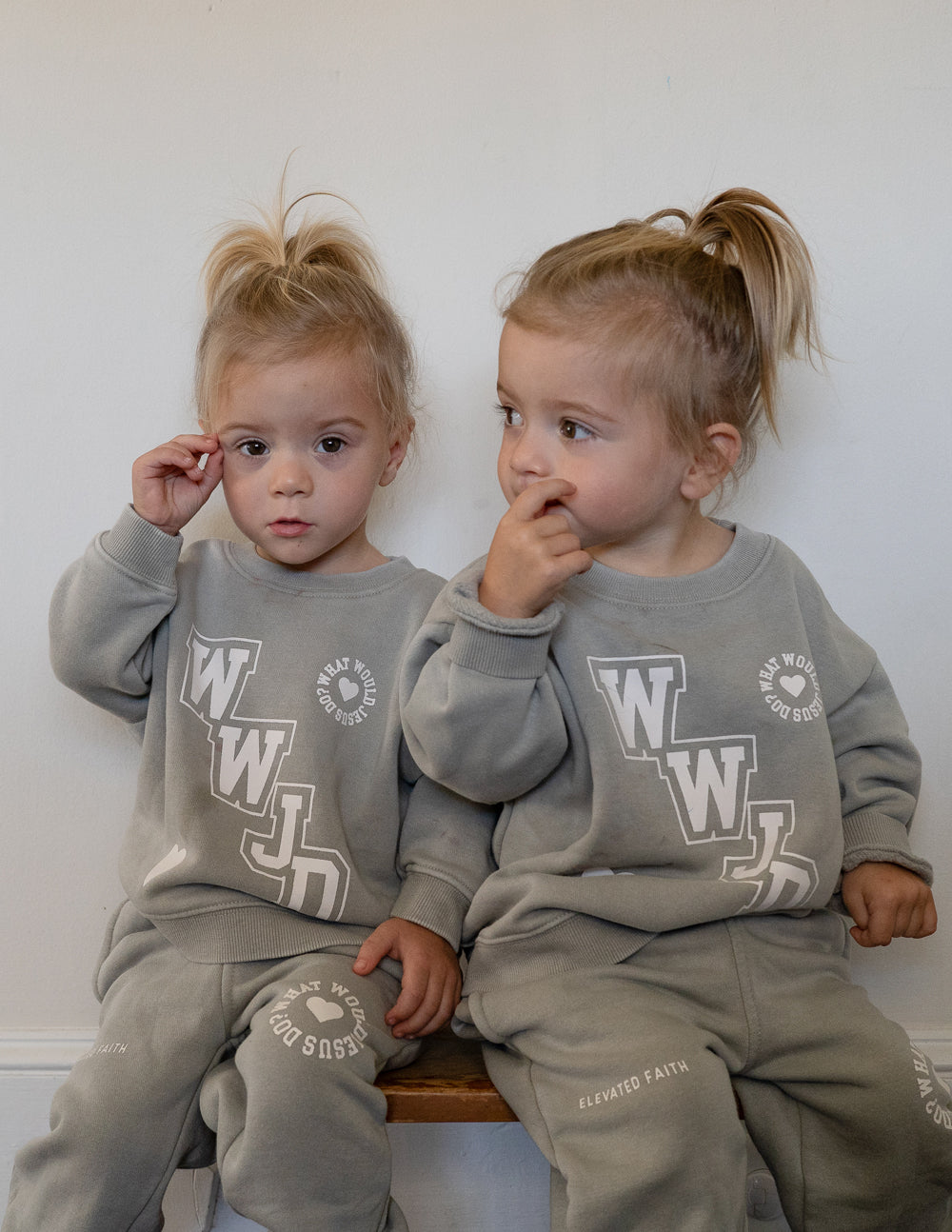 WWJD Varsity Kids Crewneck – Christian Kids Crewneck