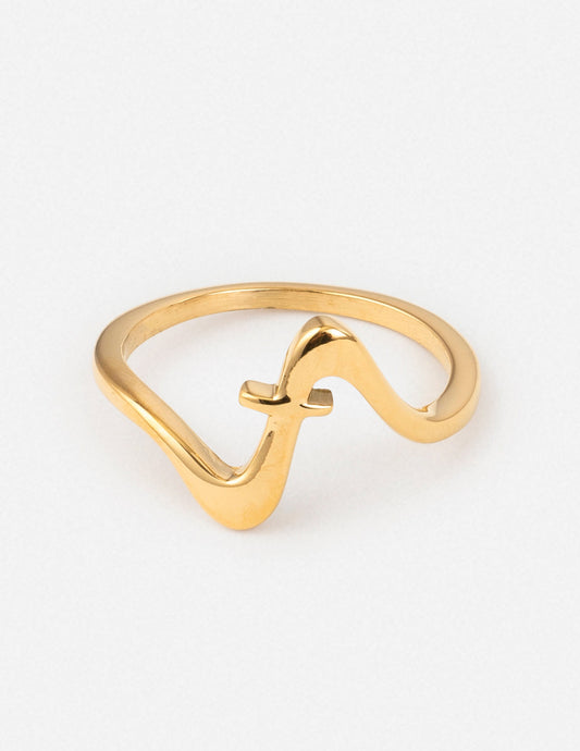 Wavy Cross Ring – Christian Ring