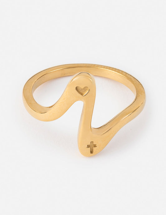 Wavy Heart Ring – Christian Ring