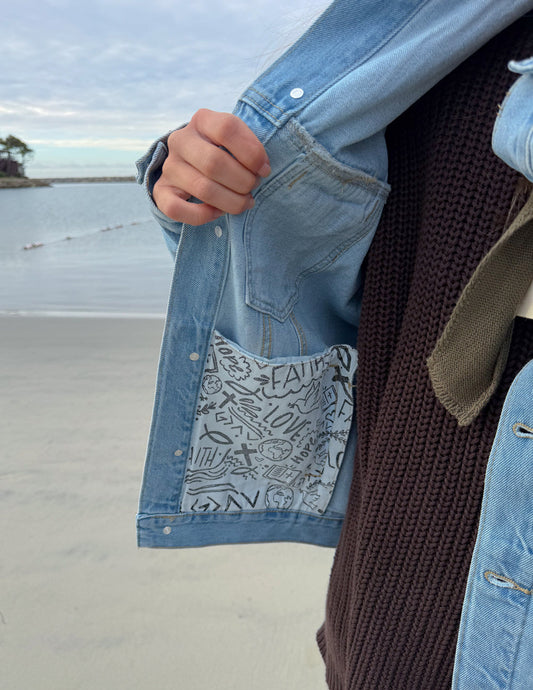What a Friend In Jesus Denim Jacket – Christian Jacket