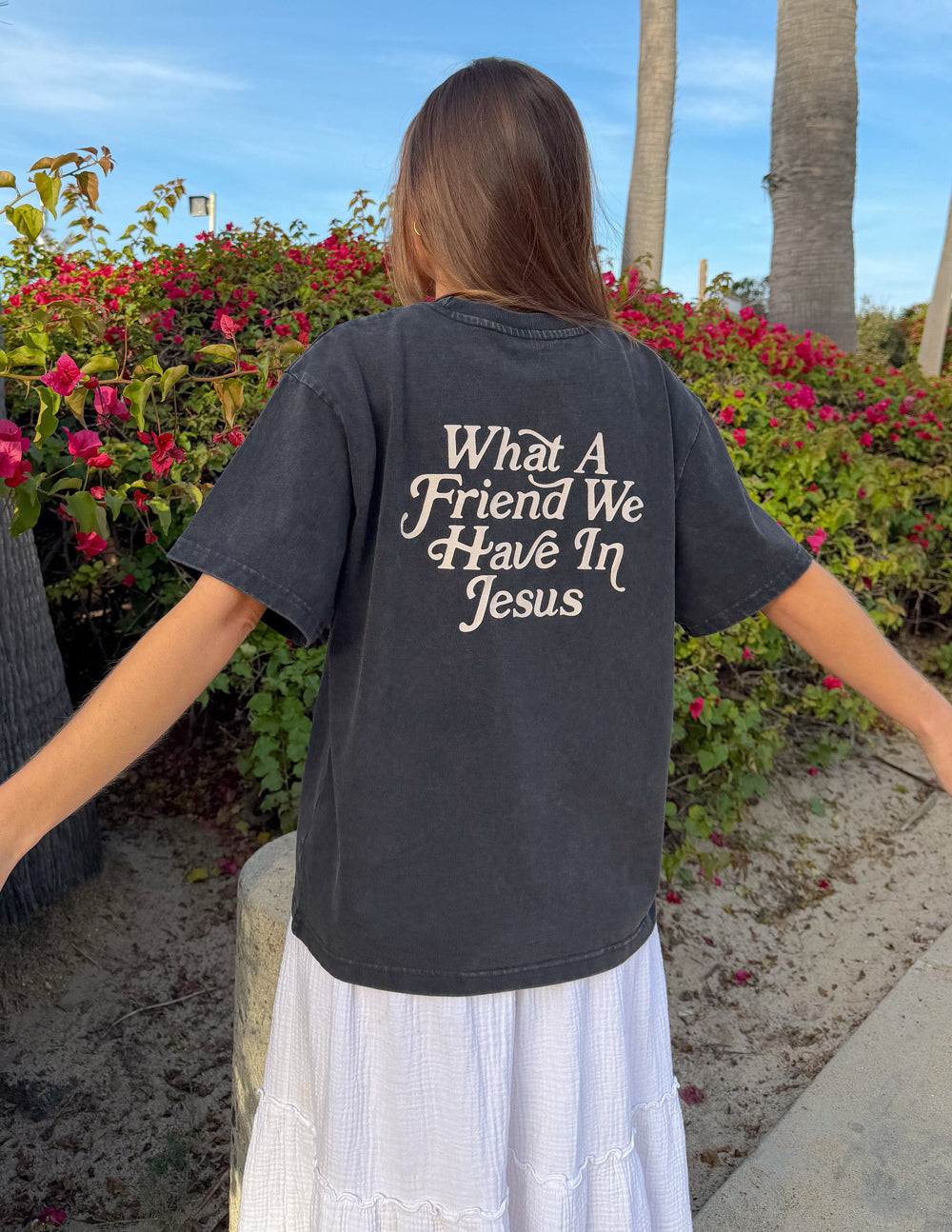 What a Friend in Jesus Heavyweight Tee – Christian T-Shirt