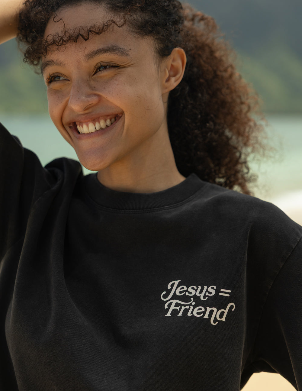 What a Friend in Jesus Heavyweight Tee – Christian T-Shirt
