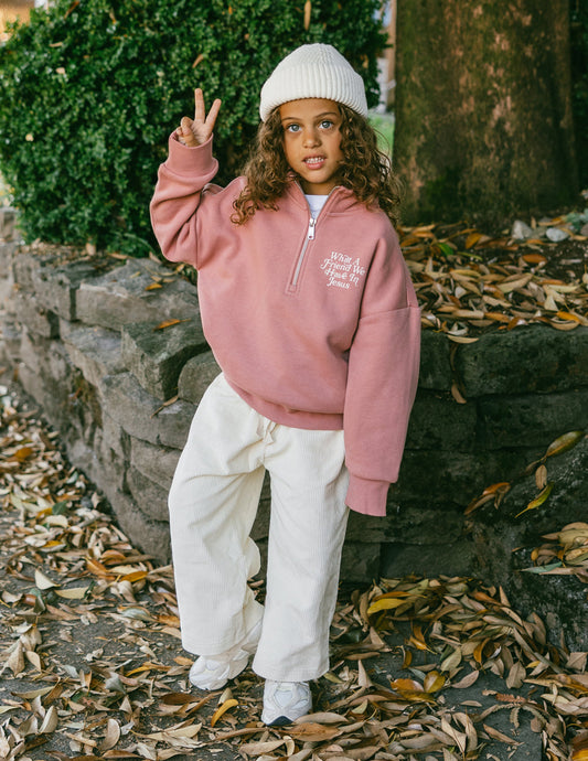 What a Friend in Jesus Kids Half-Zip – Christian Kids Jacket