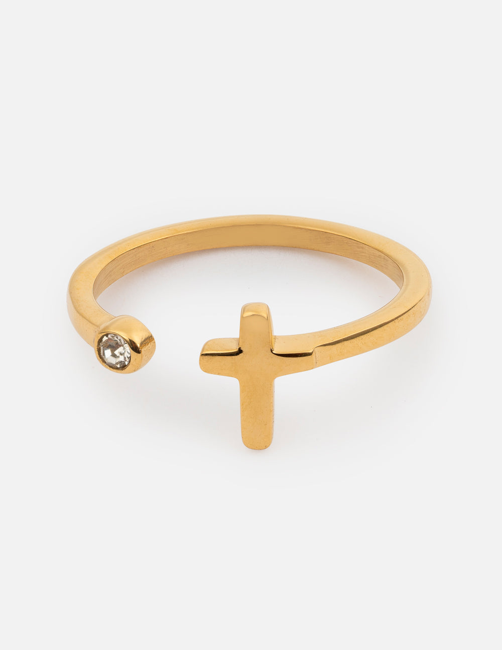 Wrapped Cross Gem Ring – Christian Ring