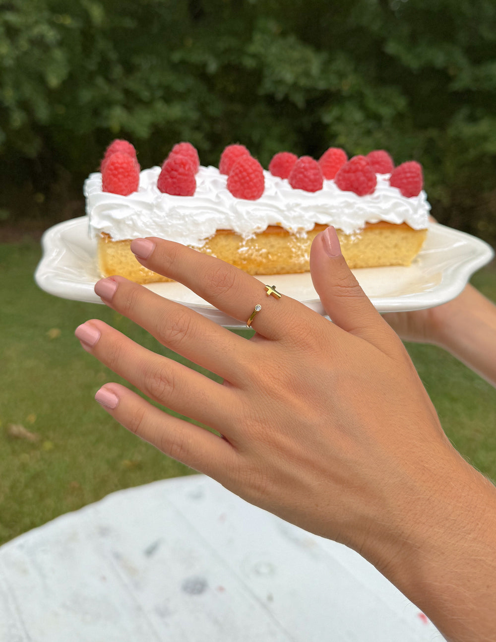 Wrapped Cross Gem Ring – Christian Ring