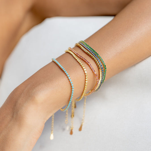 Chloe Tennis Bracelet Emerald — Soul Flow Apparel