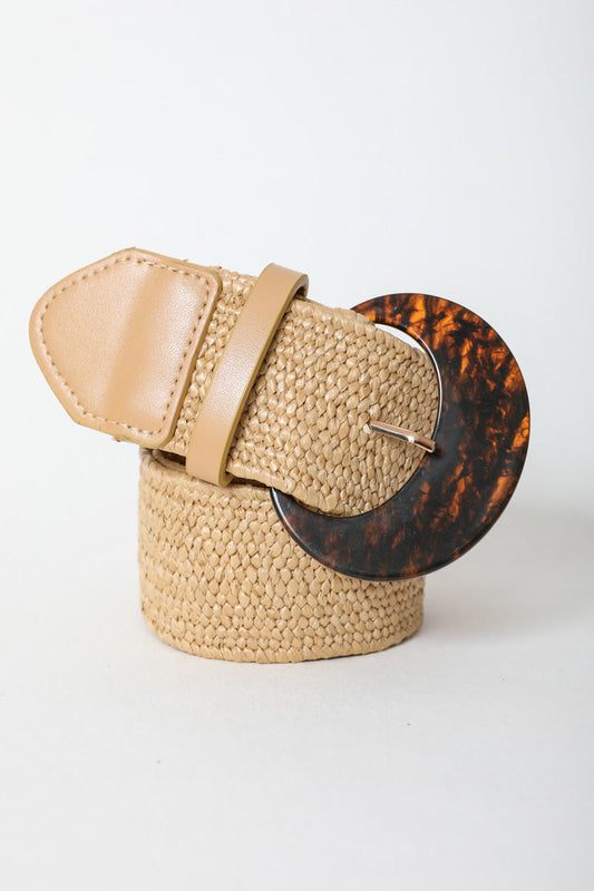 Basketweave Stretch Belt – Textured Waist Cincher Leto Collection