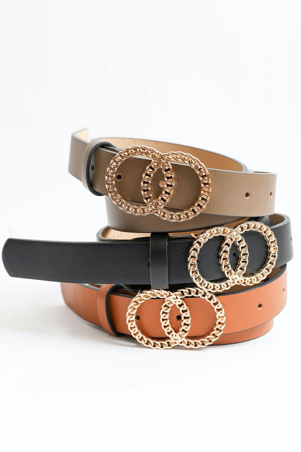 Double Chain Ring Buckle Belt Leto Collection