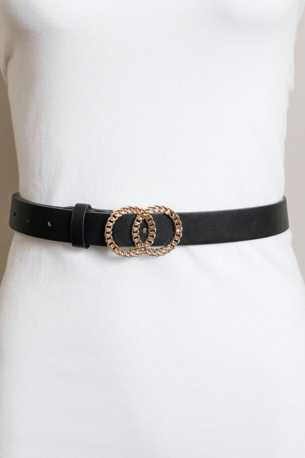 Double Chain Ring Buckle Belt Leto Collection