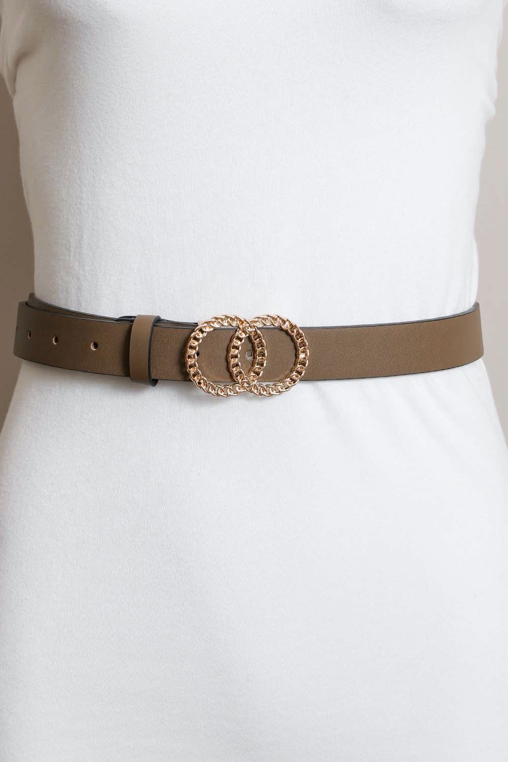 Double Chain Ring Buckle Belt Leto Collection