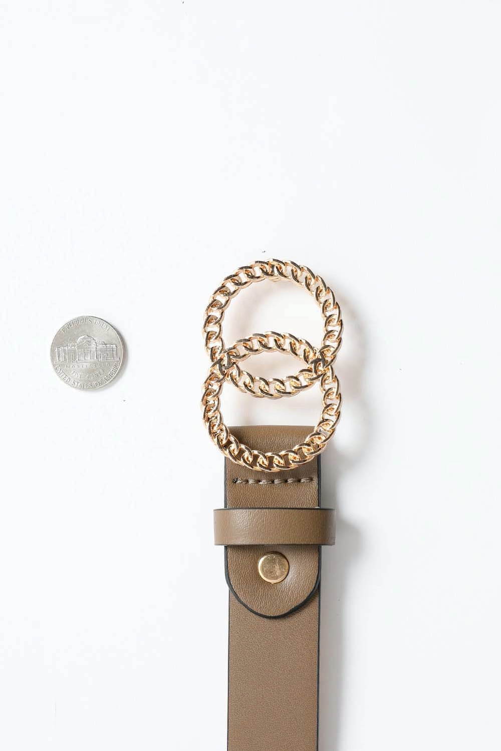Double Chain Ring Buckle Belt Leto Collection