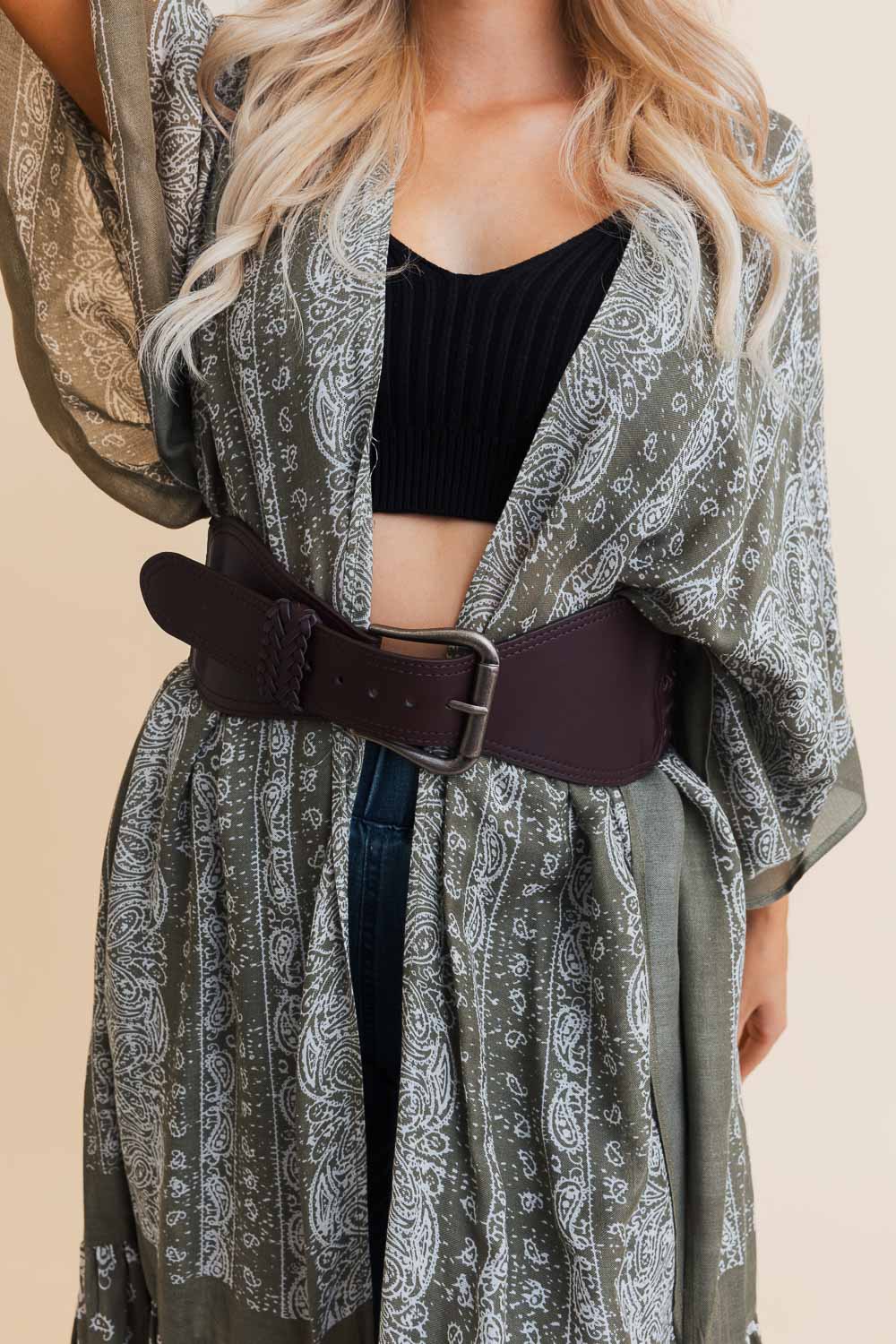 Classic Braided Leather Belt – Wide & Supple Strap Leto Collection