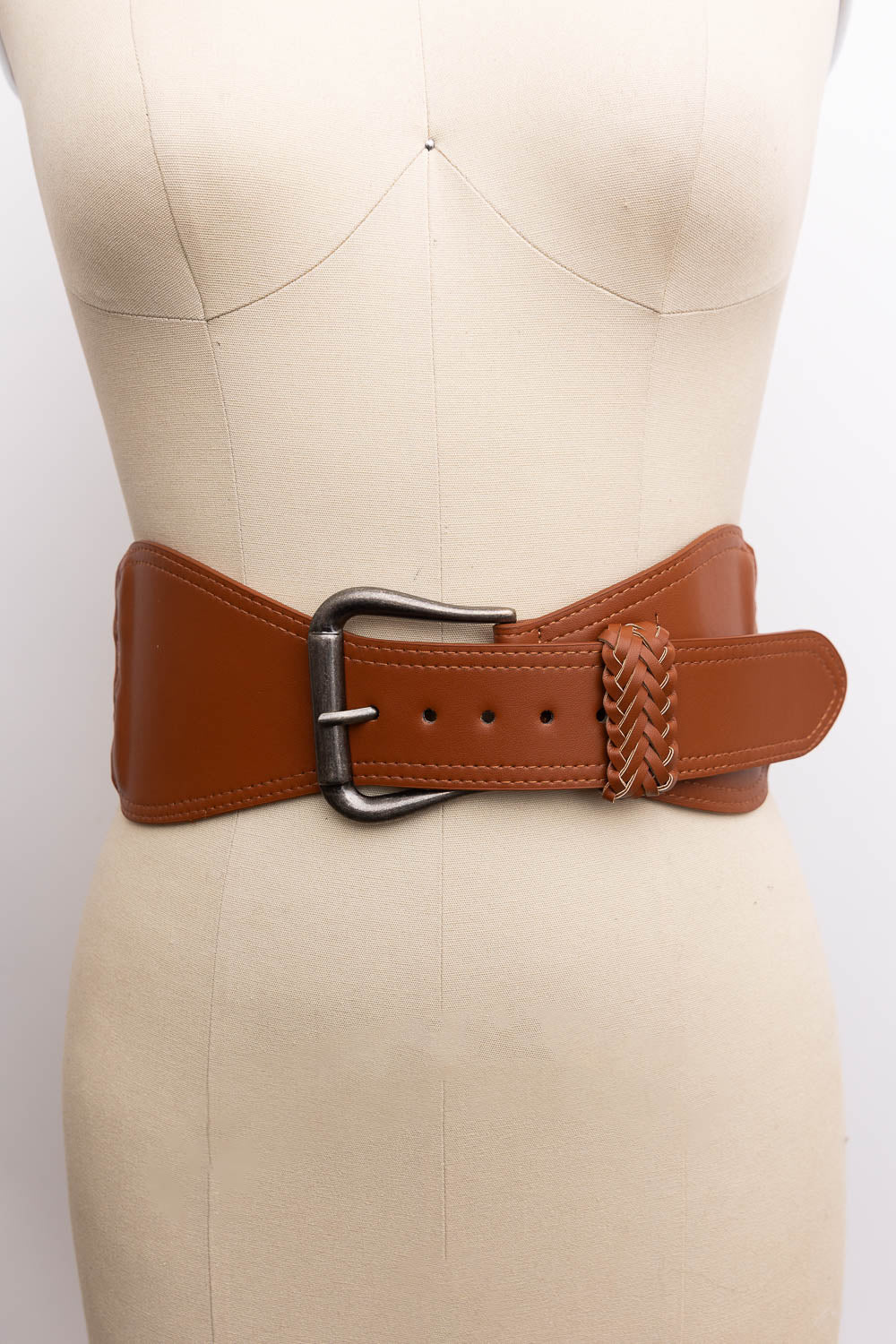 Classic Braided Leather Belt – Wide & Supple Strap Leto Collection