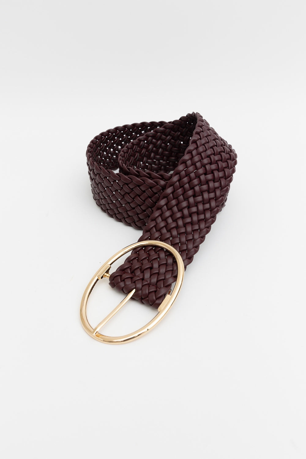 Wide Braided Belt – Gold Oval Buckle Statement Piece Leto Collection
