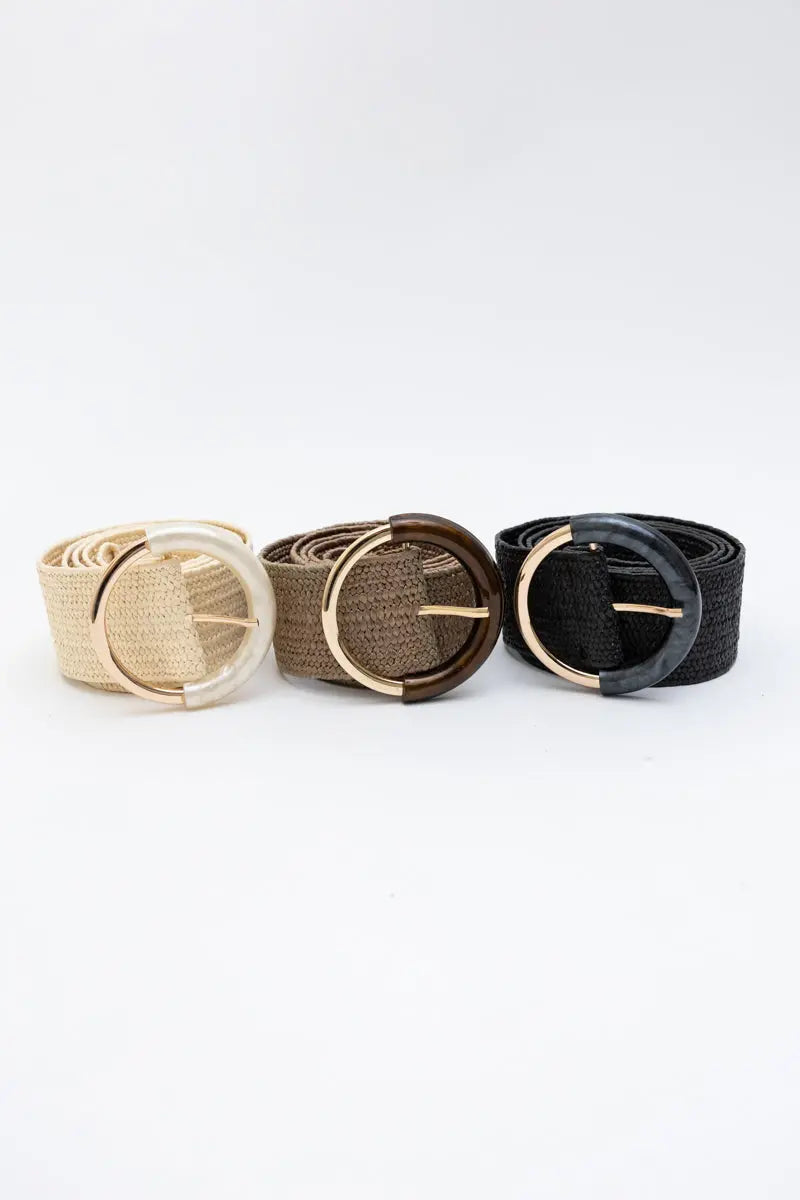 Earthy Chic Nature Loop Raffia Belt Leto Collection