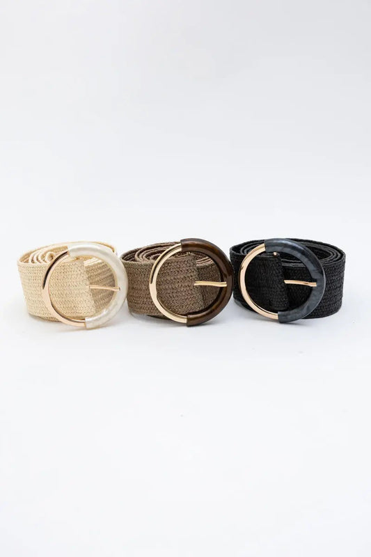 Earthy Chic Nature Loop Raffia Belt Leto Collection