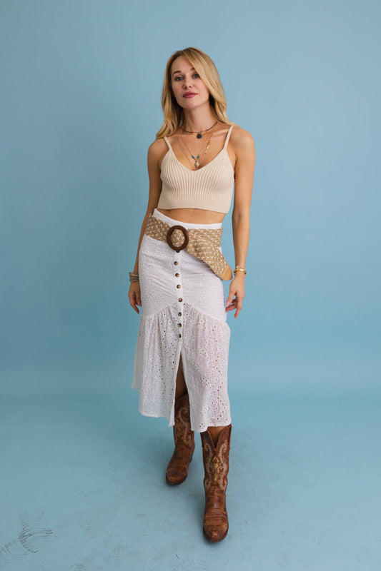 Bohemian Wide Natural Jute Waist Belt Leto Collection