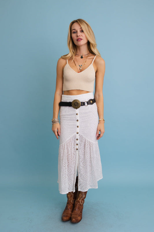 Western Concho Medallion Belt with Antiqued Metal Accents Leto Collection