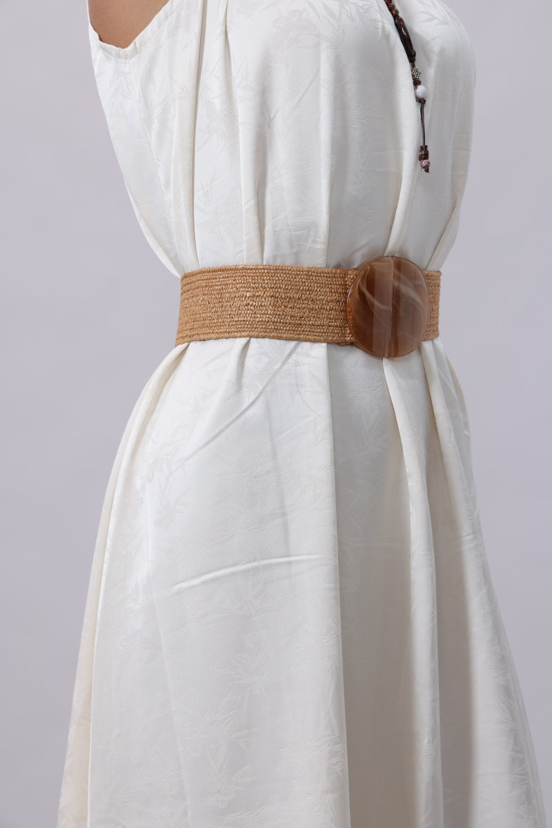 Resort Eco Chic Woven Belt with Buckle Boho Clothing and Accessories