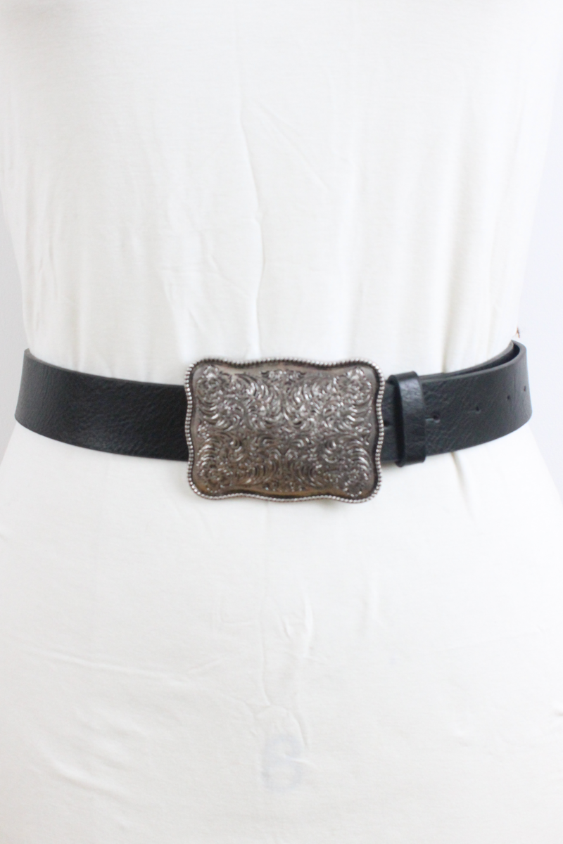 Rugged Square Buckle Belt – Western Ranch Essential 🤠⛓️ Leto Collection