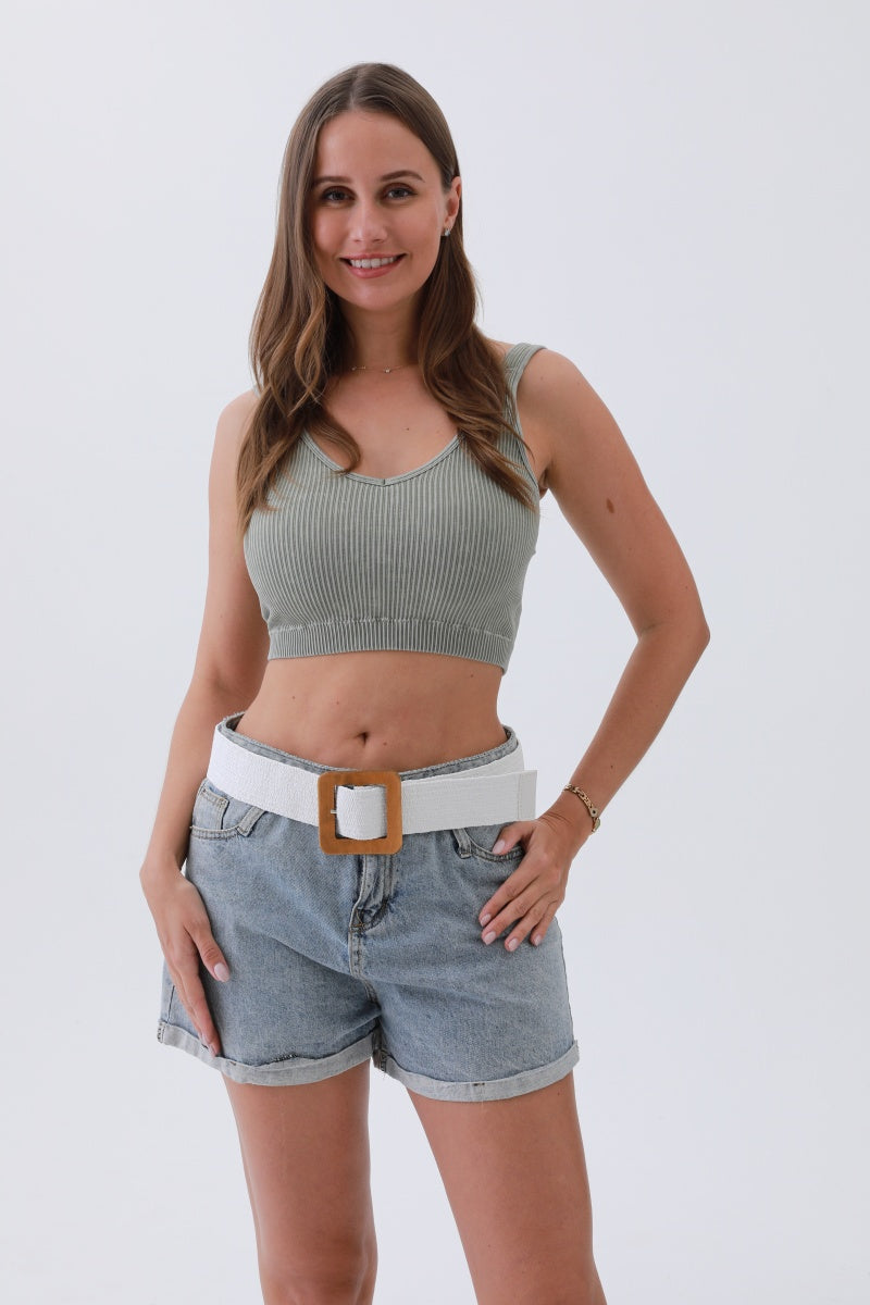 The Nature Woven Raffia Belt – Square Buckle, Earthy Elegance 🌿✨ Leto Collection
