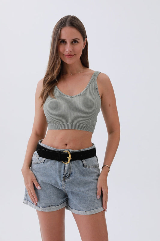 Chic Modern Suede Belt – Gold Circle Buckle for Effortless Style ✨💫 Leto Collection