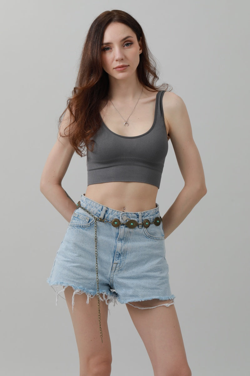 Bohemian Turquoise Waist Chain – Geometric Link Belt💎 Leto Collection