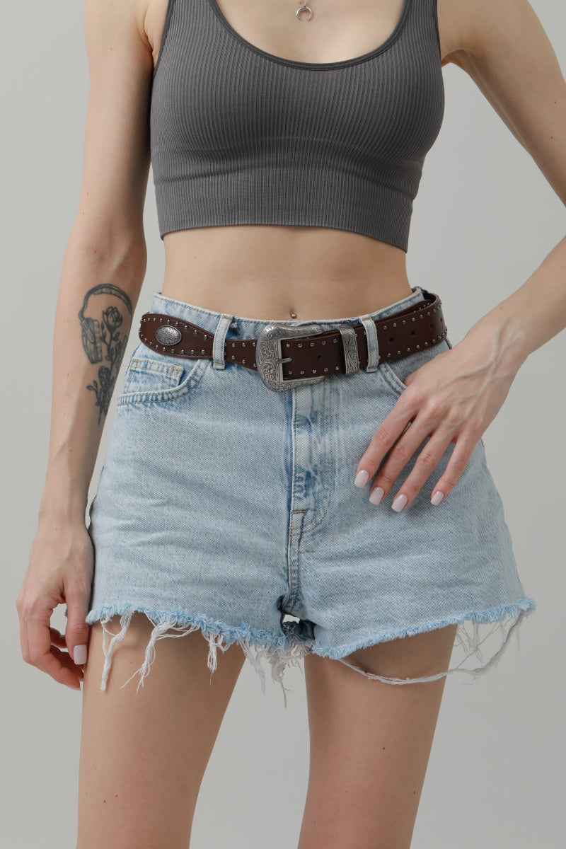 Retro Punk Belt – Vintage American Edge ⛓️🇺🇸 Leto Collection