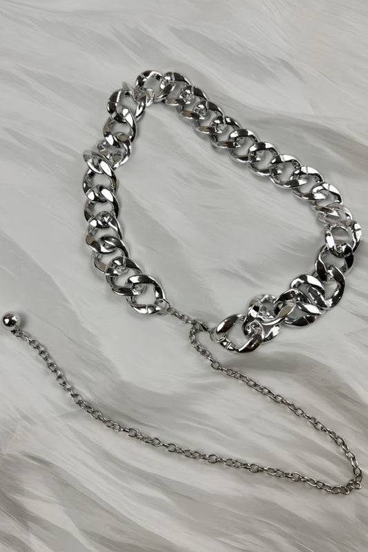 Chic Plated Waist Chain - Secure Hook Closure 🔗 Leto Collection