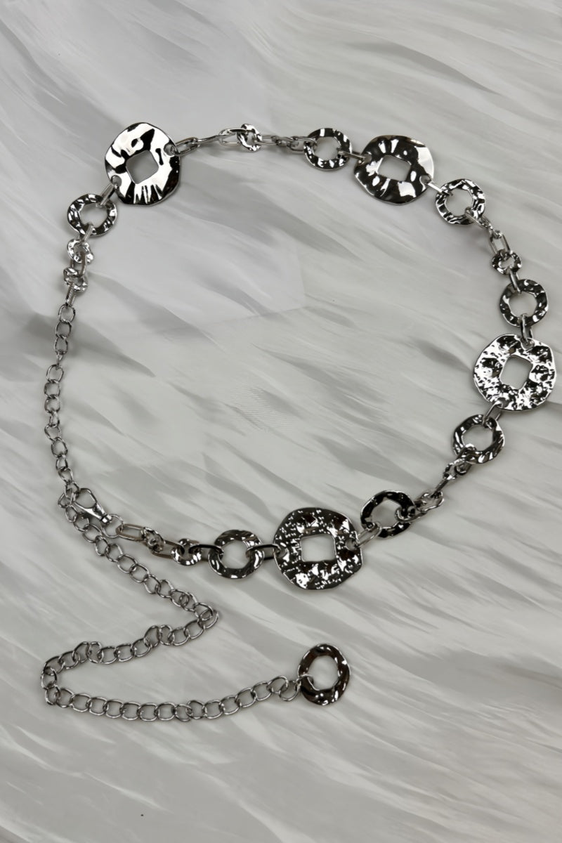 Hollow-Out Disc Waist Chain – Lightweight Metal Accent 🥗 Leto Collection