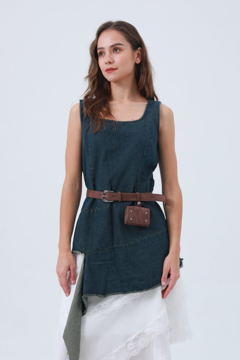 Vintage Belt with Attached Mini Wallet – Functional & Retro Style 💼 Leto Collection